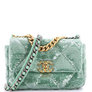 Chanel Medium 19 Flap Bag Quilted Sequins